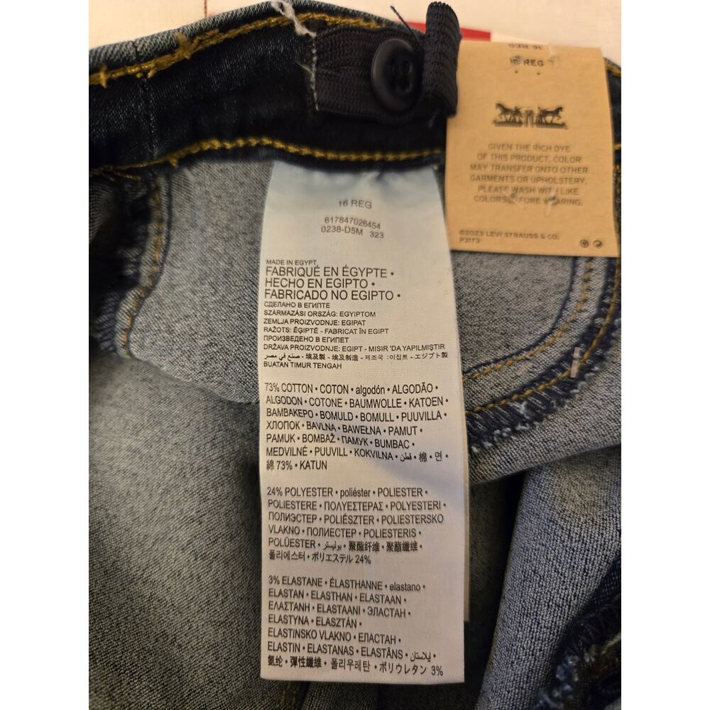 Levi's Flex Girls Pull On Jeggins Size 16 Regular NWT - Picture 6 of 6